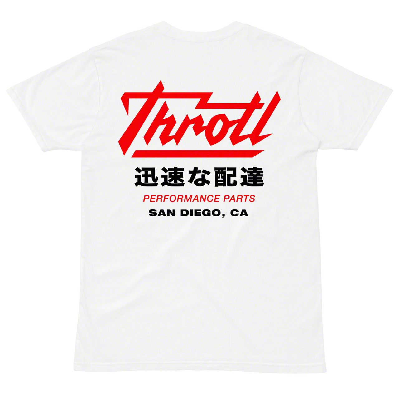 Throtl Throtl JDM Parts Supply Short Sleeve T-Shirt; White TL-515804