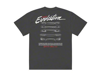 Throtl Lancer EVO Generations Premium Oversized T-Shirt; Faded Black