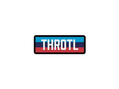 Throtl M Power Slap Sticker; 4-Inch x 4-Inch