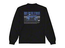Throtl M4 Blue Autobahn Long Sleeve T-Shirt; Black