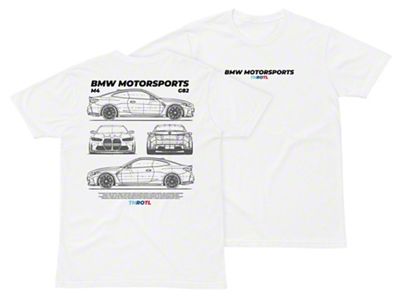 Throtl M4 Blueprint T-Shirt; White