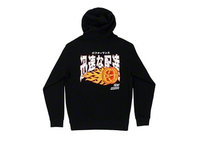 Throtl Nice Wheels Pullover Hoodie; Black