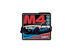 Throtl Official BMW M4 Slap Sticker; 4-Inch x 4-Inch