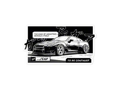 Throtl R35 Comic Slap Sticker; 5.50-Inch x 5.50-Inch