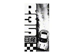 Throtl R35 GTR Beach Towel; 30-Inch x 60-Inch