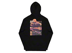 Throtl R35 Orange Clouds Hoodie; Black