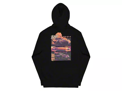 Throtl R35 Orange Clouds Hoodie; Black