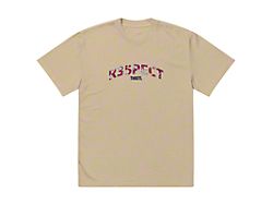 Throtl R35pect Embroidered Oversized T-Shirt; Faded Khaki