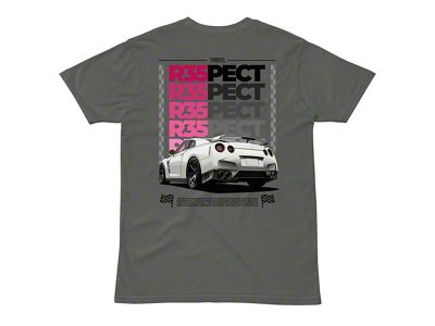Throtl R35PECT Short Sleeve T-Shirt; Charcoal