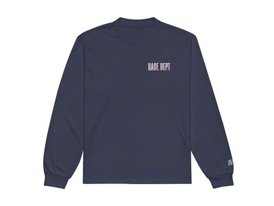 Throtl Race Department Premium Heavyweight Long Sleeve Shirt; Midnight Blue
