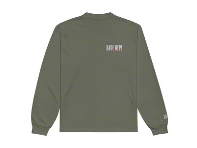 Throtl Race Department Premium Heavyweight Long Sleeve Shirt; Cypress