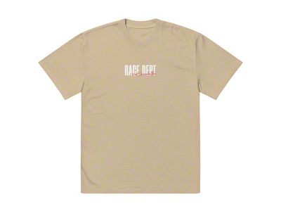 Throtl Race Department World Championship Team Premium Oversized T-Shirt; Faded Khaki