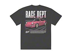 Throtl Race Department World Championship Team Premium Oversized T-Shirt; Faded Black 