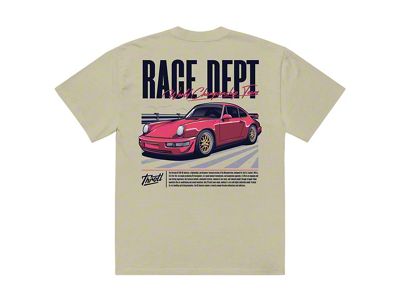 Throtl Race Department World Championship Team Premium Oversized T-Shirt; Faded Eucalyptus