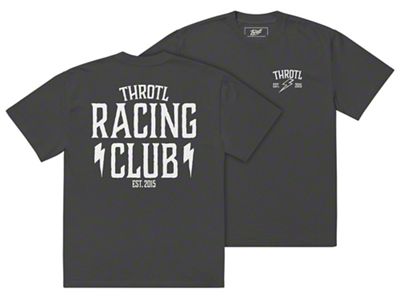 Throtl Racing Club Oversized T-Shirt; Faded Black