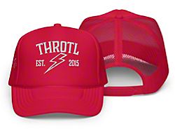 Throtl Racing Club Trucker Hat; Red