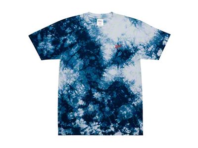 Throtl Razor Premium Oversized Tie-Dye T-Shirt; Navy/White