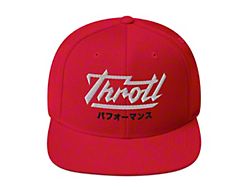 Throtl JDM Parts Supply Snapback Hat; Red