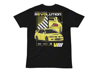 Throtl REVOLUTION 8 Short Sleeve T-Shirt; Black