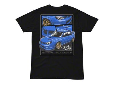 Throtl STI Rally Roots Short Sleeve T-Shirt; Charcoal