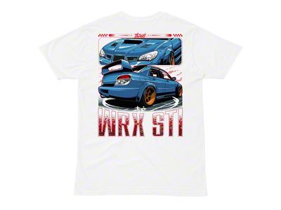 Throtl WRX STI Short Sleeve T-Shirt; White