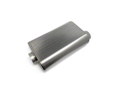 Ticon 17in Overall Length 2.5in Thin Oval Titanium Muffler - 116-06323-0210