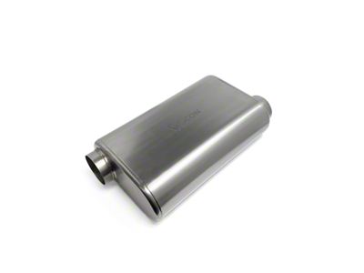Ticon 17in Overall Length 2.5in Thin Oval Titanium Muffler - 116-06323-0230