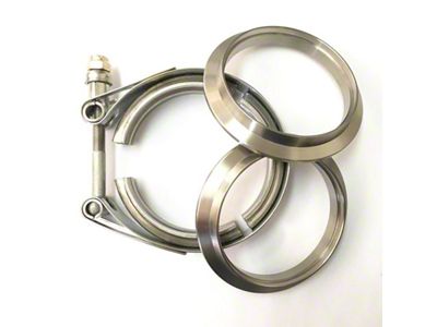 Ticon 3.0in Titanium V-Band Clamp Assembly 2 Flanges/1 Clamp - 103-07610-0002