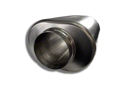 Ticon 4in Oval Titanium Muffler 4in Center In/4in Center - 116-10223-0100