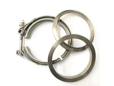 Ticon 4in Titanium V-Band Clamp Assembly 2 Flanges/1 Clamp - 103-10210-0002