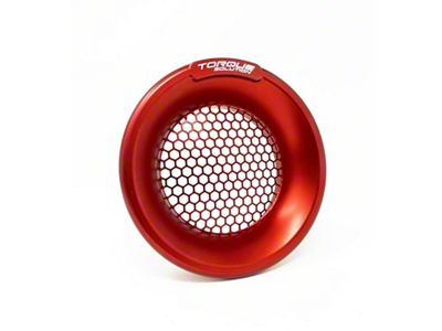 Torque Solution Billet Turbo Velocity Stack Shield For 4in Inlet - TS-VS-740-RD