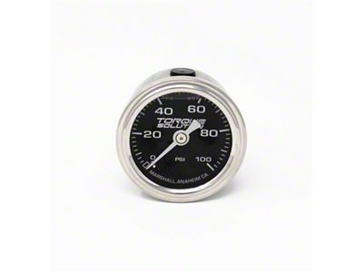 Torque Solution Fuel Pressure Gauge: 100 PSI 1/8 NPT - FPG-100