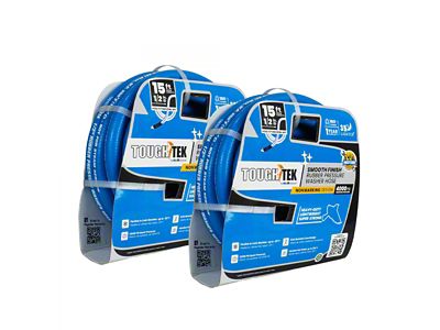 ToughTek Rubber Pressure Washer Jumper Hose; 1/2-Inch x 15-Foot; 2-Pack