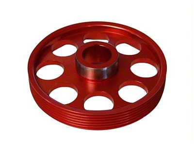 Torque Solution Lightweight Crank Pulley Red : Hyundai Genesis Coupe 3.8 - TS-GEN-005R