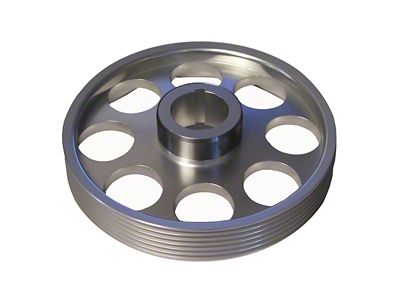 Torque Solution Lightweight Crank Pulley Silver : Hyundai Genesis Coupe 3.8 - TS-GEN-005S