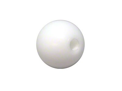 Torque Solution Delrin 50mm Round Shift Knob White : Universal 12x1.25 - TS-UNI-107AW