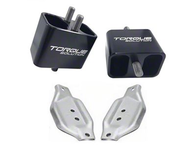 Torque Solution Solid Billet Engine Mounts w/ Mount Plates: 02-14 - TS-SU-200SB-PL