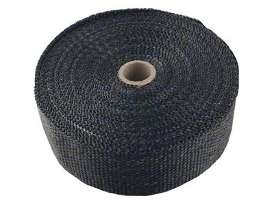 Torque Solution Fiberglass Exhaust Wrap Universal 1inx50ft - Black - TS-EW-2X100BK