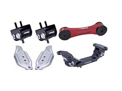Torque Solution Engine/Trans Red Pitch Mount Kit w/ Mount Plates - TS-SU-123R.2-PL