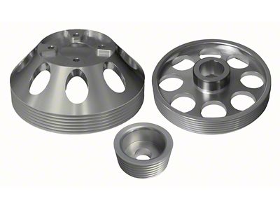Torque Solution Lightweight WP/Crank/Alt Pulley Combo Silver : Hyundai Genesis Coupe - TS-GEN-006S