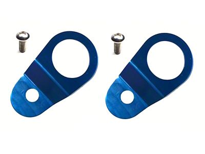 Torque Solution Radiator Mount Combo with Inserts Blue : Mitsubishi - TS-EV-014IC