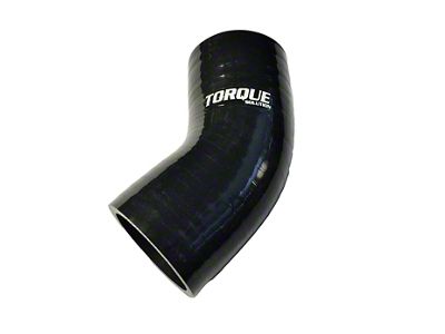 Torque Solution 45 Degree Silicone Elbow: 2.5 inch Black Universal - TS-CPLR-45D25BK
