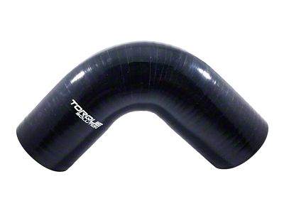 Torque Solution 90 Degree Silicone Elbow: 3 inch Black Universal - TS-CPLR-90D3BK