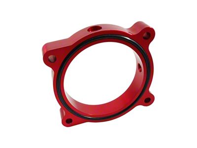 Torque Solution Throttle Body Spacer Red : Ford Mustang GT 5.0L - TS-TBS-032R