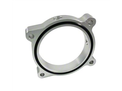 Torque Solution Throttle Body Spacer Silver : Ford Mustang GT 5.0L - TS-TBS-032