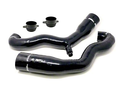 Torque Solution Turbo Inlet Hose Black: Porsche 997.1 TT / - TS-POR-446