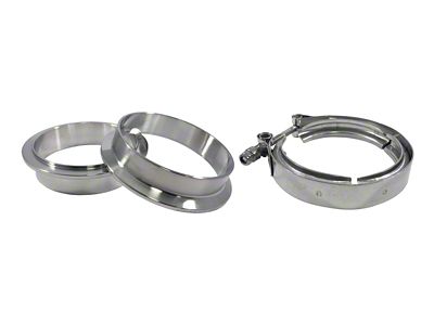 Torque Solution Stainless Steel V-Band Clamp & Flange Kit - TS-VBK-5