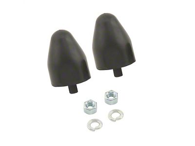 Mr. Gasket Traction Bar Rubber Bumpers; H-3 in.; Threaded Base; 2 pc.; - 1608