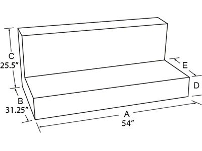 Tradesman Aluminum L-Shape Liquid Storage Tank Combo 56in. / 92 - 73256