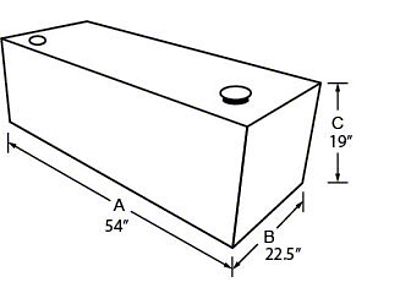 Tradesman Aluminum Rectangular Liquid Storage Tank 98 Gallon Capacity - 73198